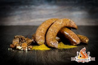 Tobias Süße - knackige Bratwurst mit Schoko und Curry. Vollmundig und schmackhaft!