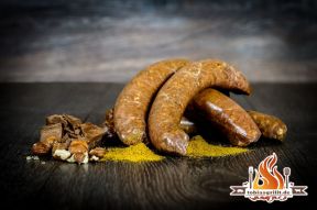 Tobias Süße - knackige Bratwurst mit Schoko und Curry. Vollmundig und schmackhaft!