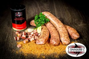 Bacon Goodness Bratwurst - die herzhafte mit Bacon Godness Gewürz von Udenheim BBQ.