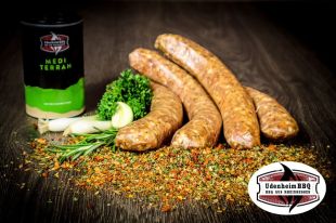 Mediterrane Bratwurst mit Udenheim BBQ Mediterran Gewürz - weckt Urlaubsgefühle.
