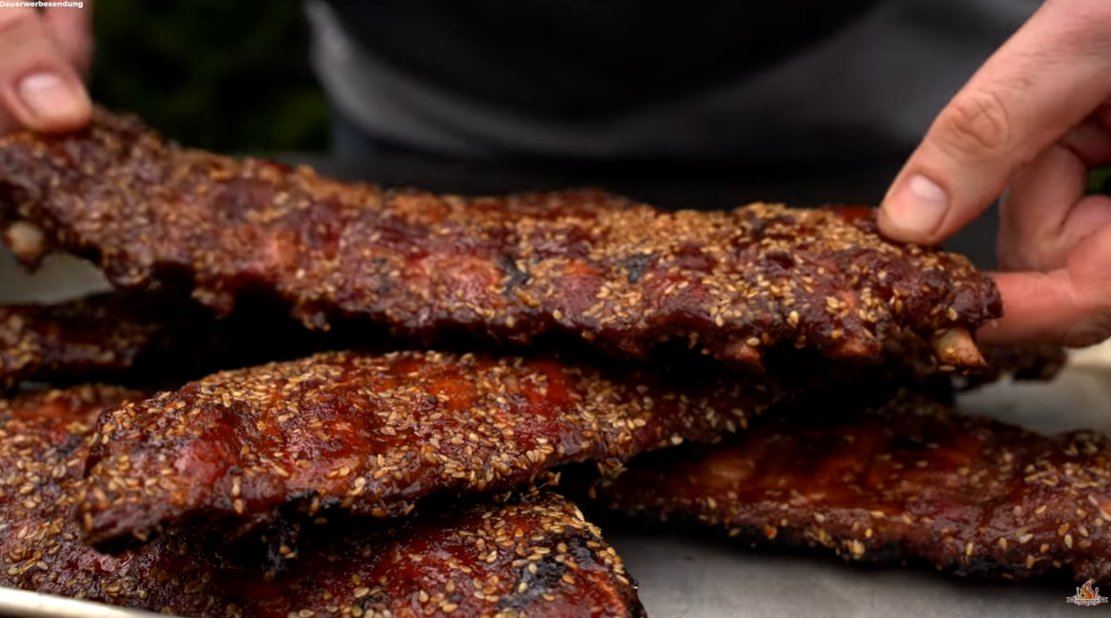 Schnelle Asia Baby Spareribs / Back Ribs vom Smoker