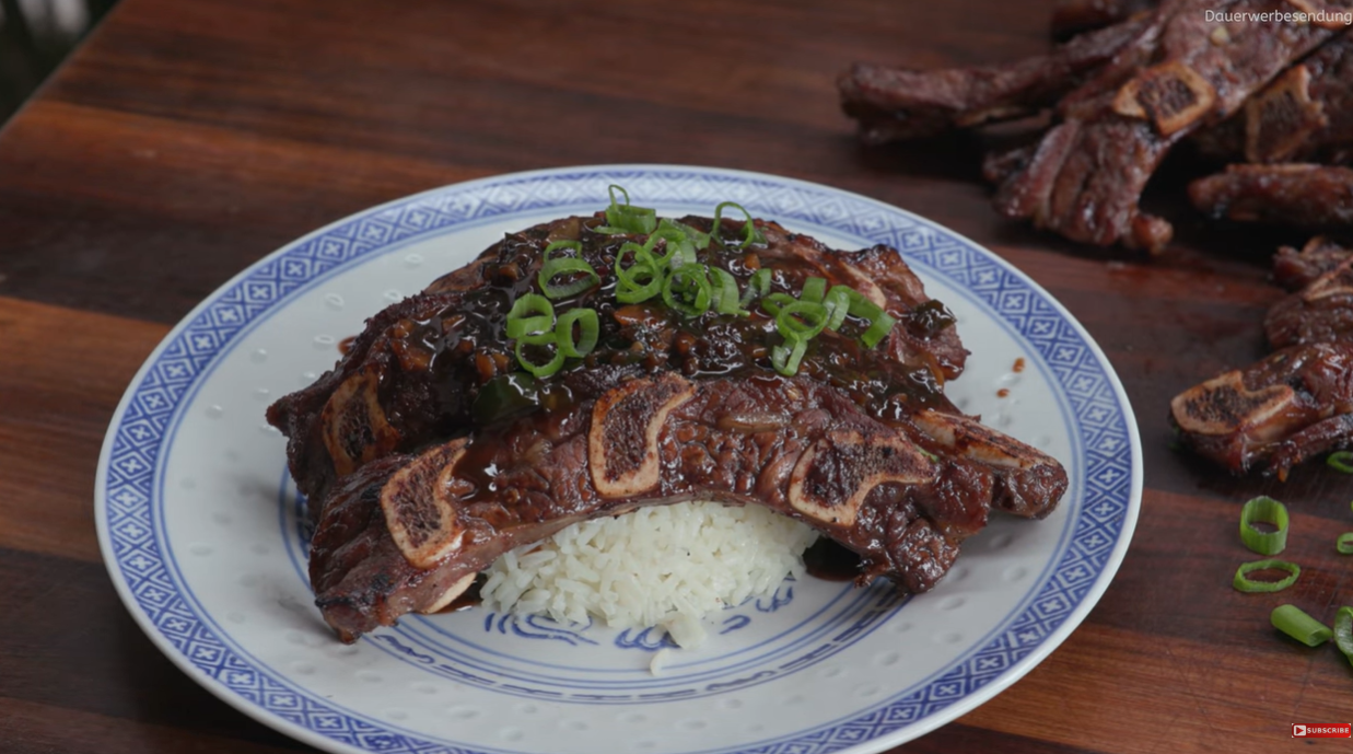  Korean Short Ribs - Galbi - marinierte Short Ribs, butterzart, Kalbi Ribs