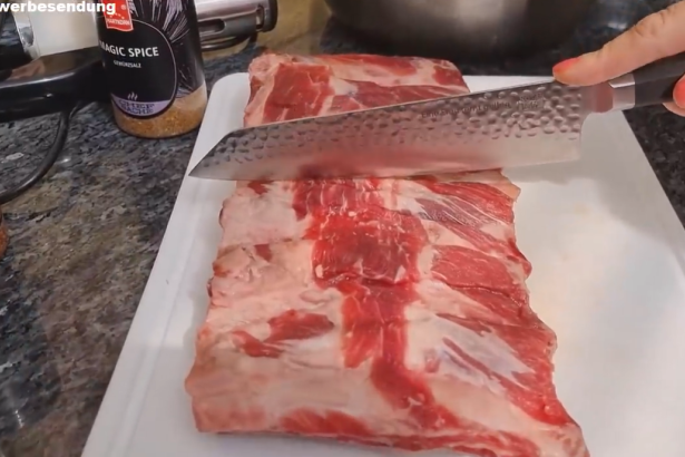 Beefribs Sous-Vide, smoken, dippen